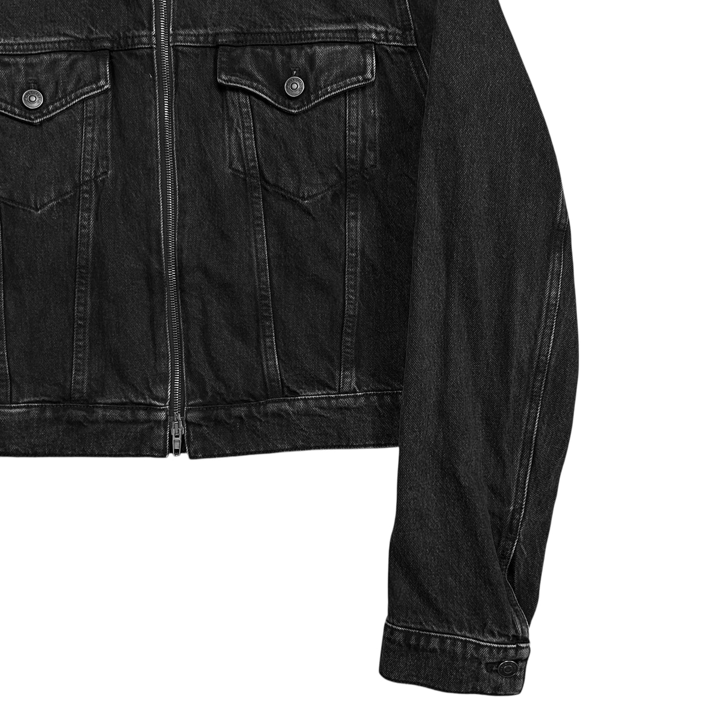 Balenciaga Cropped Zip Denim Jacket - AW16