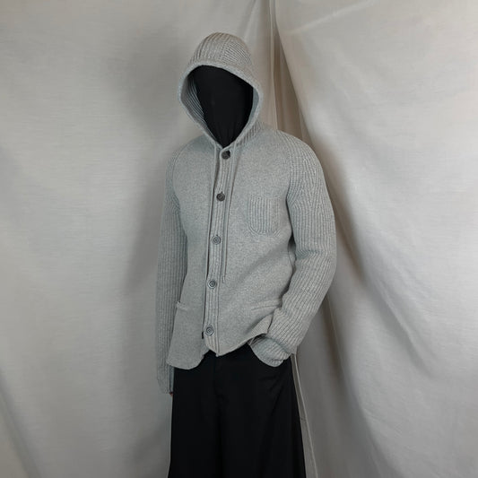 Dirk Bikkembergs Hooded Knit Cardigan