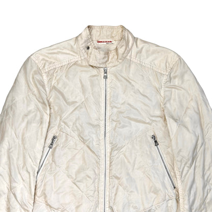 Prada Quilted Eyelet Bomber Jacket