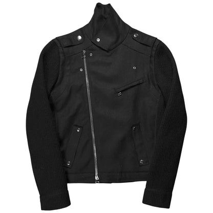 Pierre Balmain Rib Sleeve Wool Perfecto Jacket - AW10
