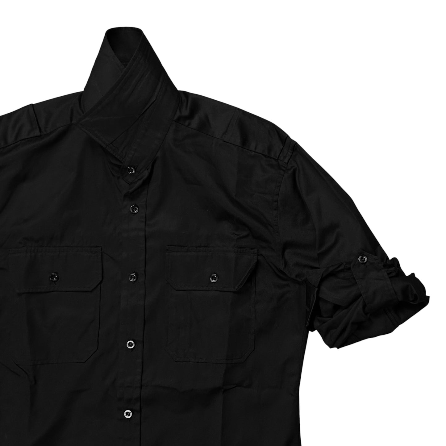 Gucci by Tom Ford Military Satin Shirt - 90s