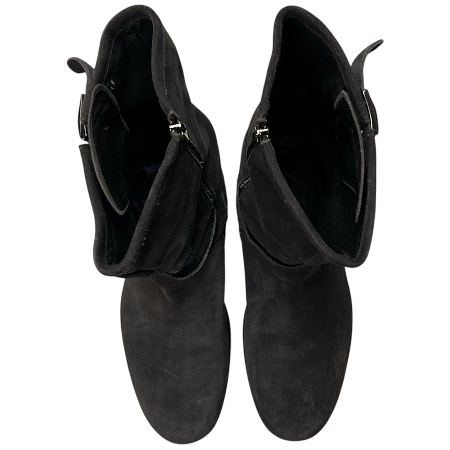 Jil Sander Dual Belted Suede Biker Boots - AW07