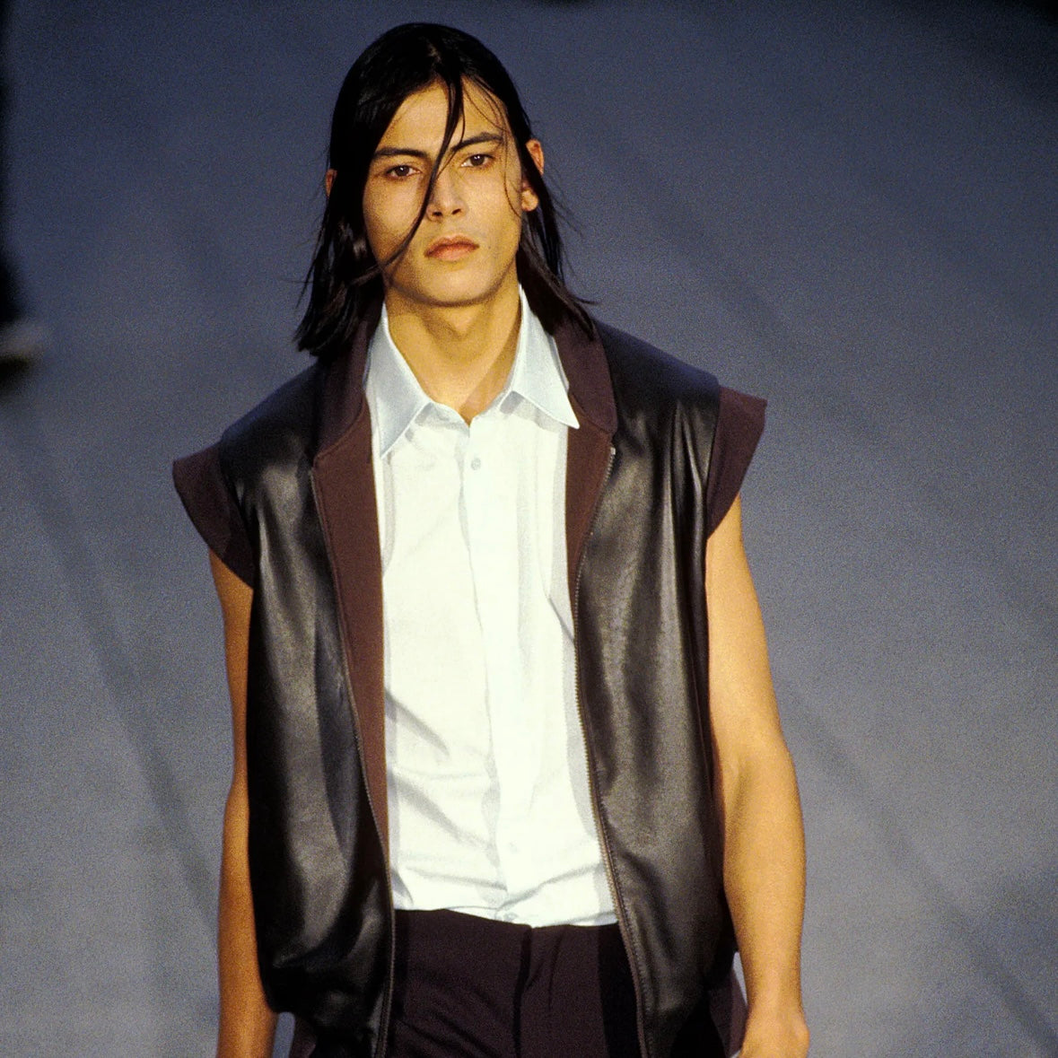 Raf Simons Sleeveless Pleated Shirt - SS99