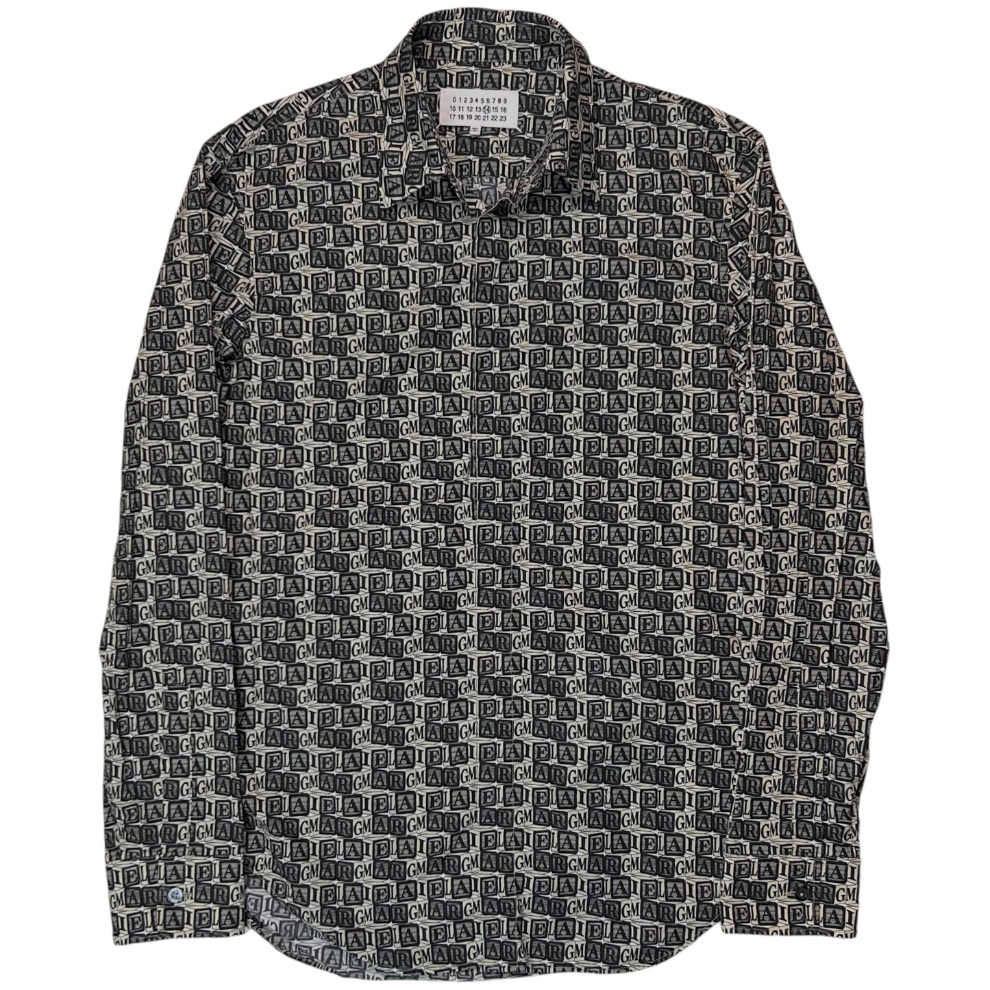 Maison Margiela Logo Cube Print Shirt - SS19
