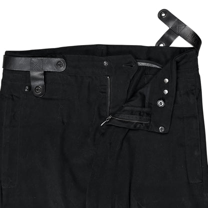 Dirk Bikkembergs Leather Harness Moleskin Pants