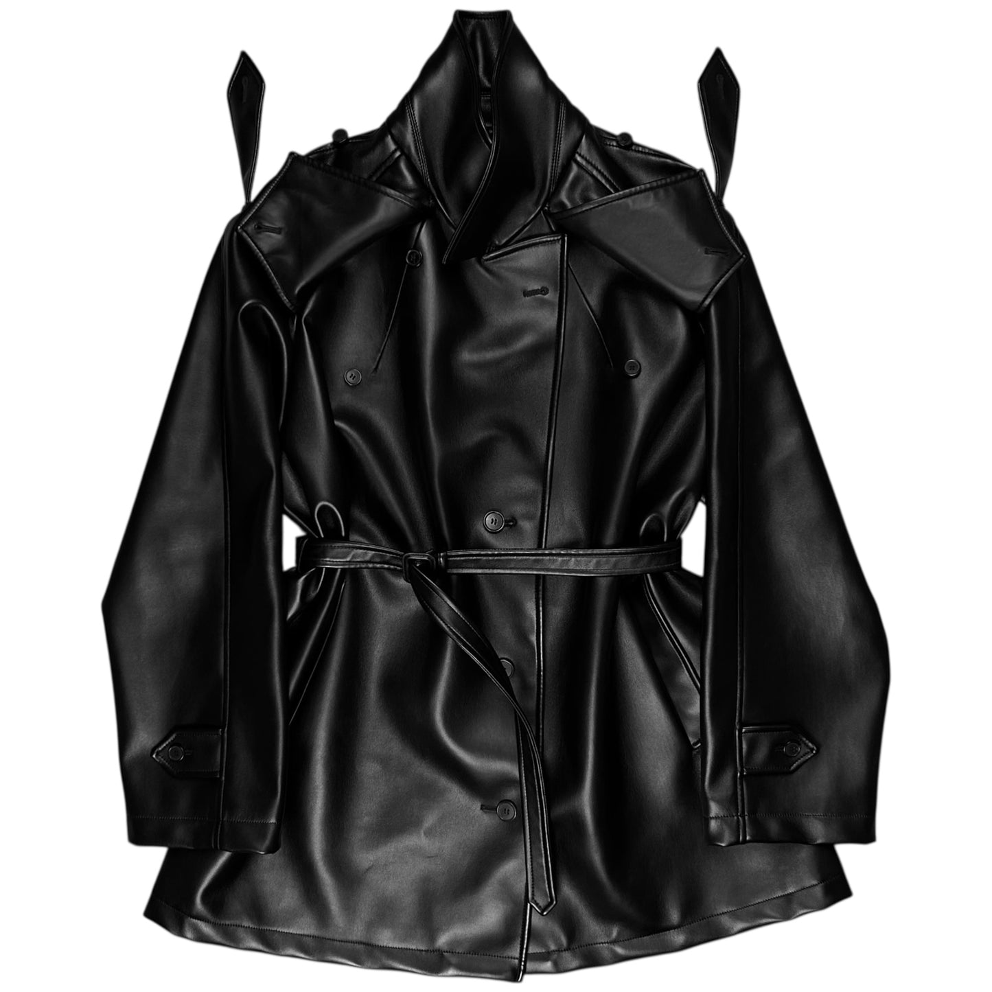Maison Margiela Belted Vegan Leather Blazer - AW19