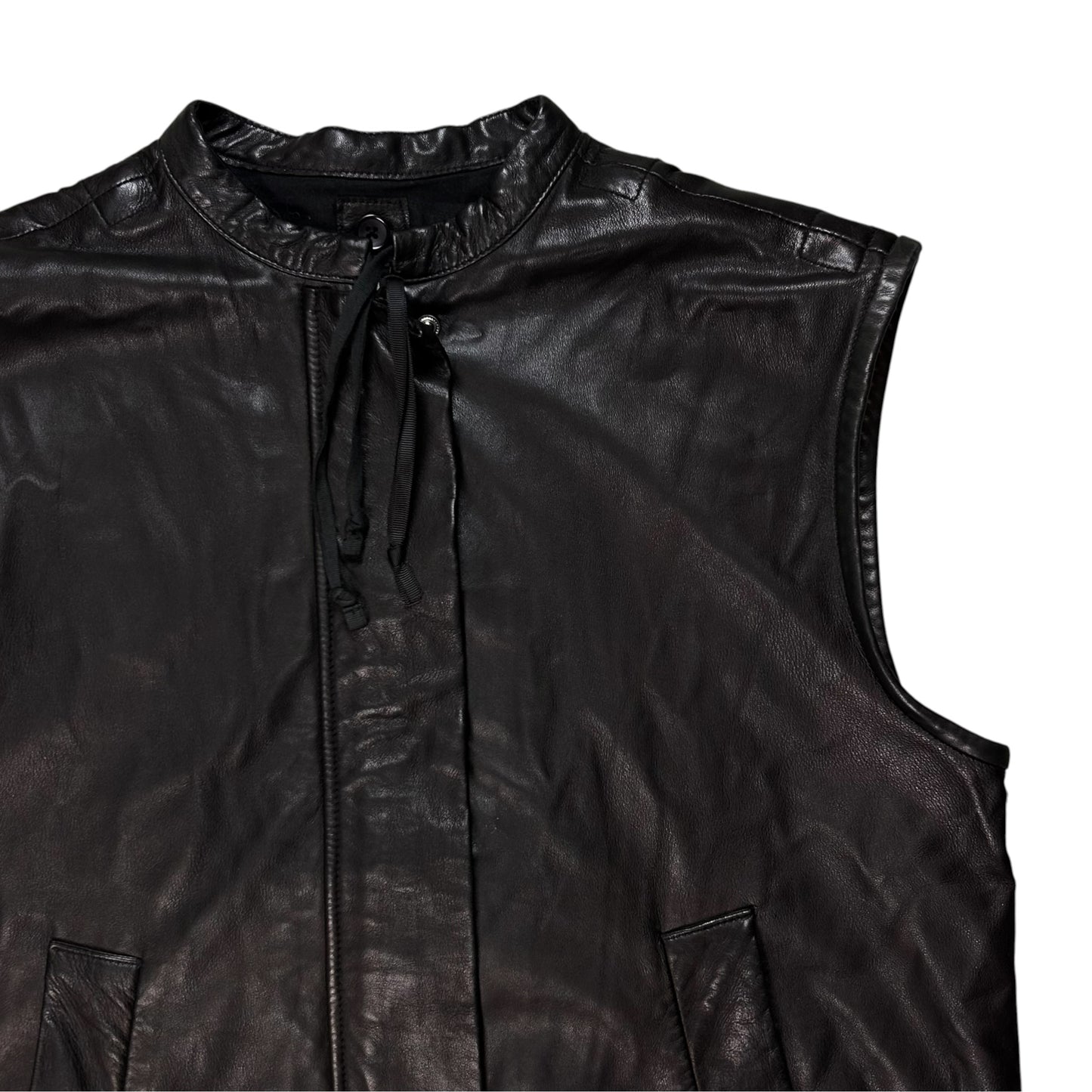 MM6 Maison Martin Margiela Tassel Moto Leather Vest - SS12