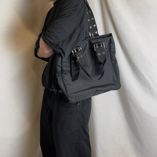 Jil Sander Dual Belted Eyelet Shopper Bag