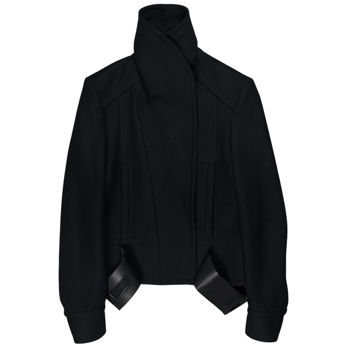 Gucci by Tom Ford Asymmetric Velcro Belted Cashmere Jacket - AW04