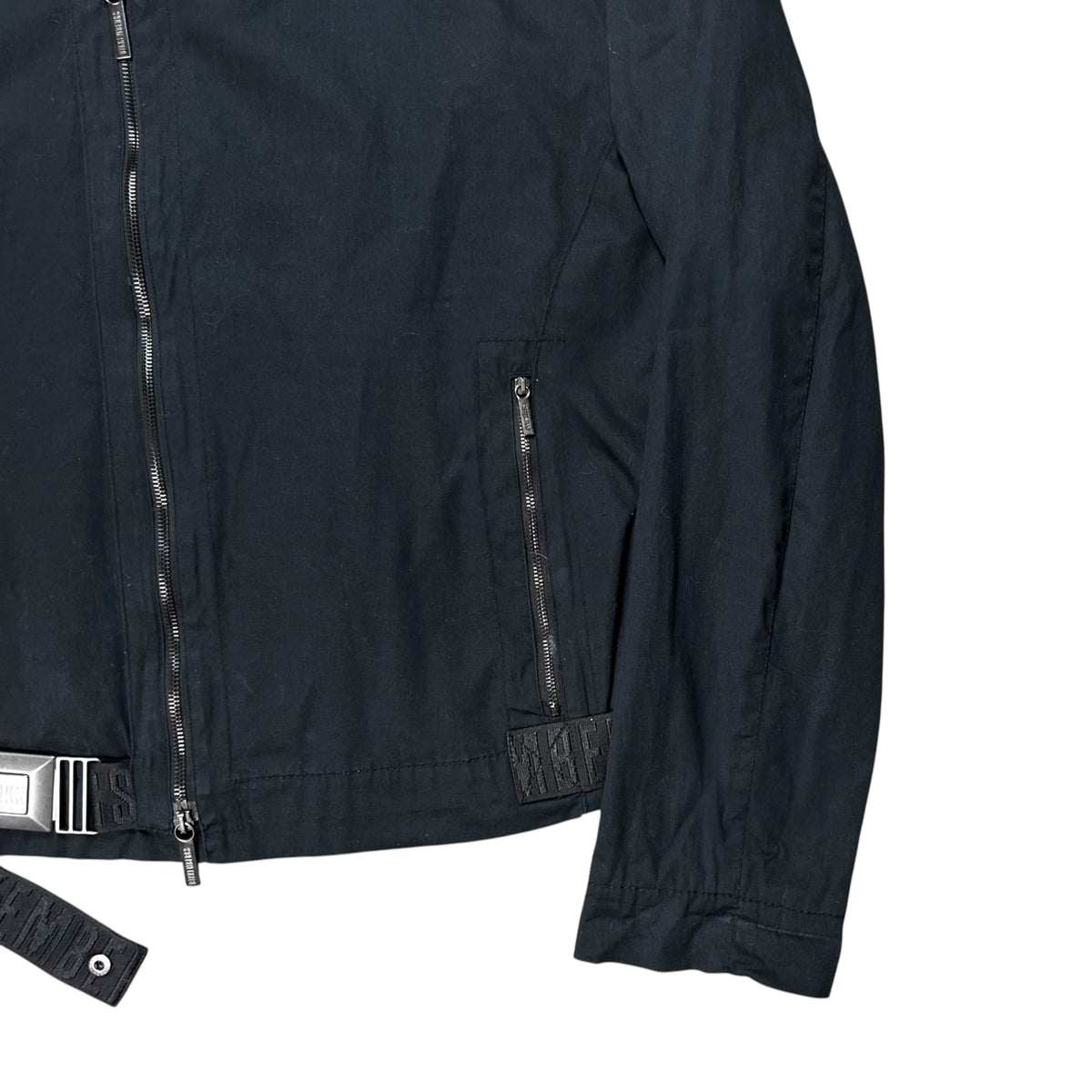 Dirk Bikkembergs Asymmetric Belted Bomber Jacket