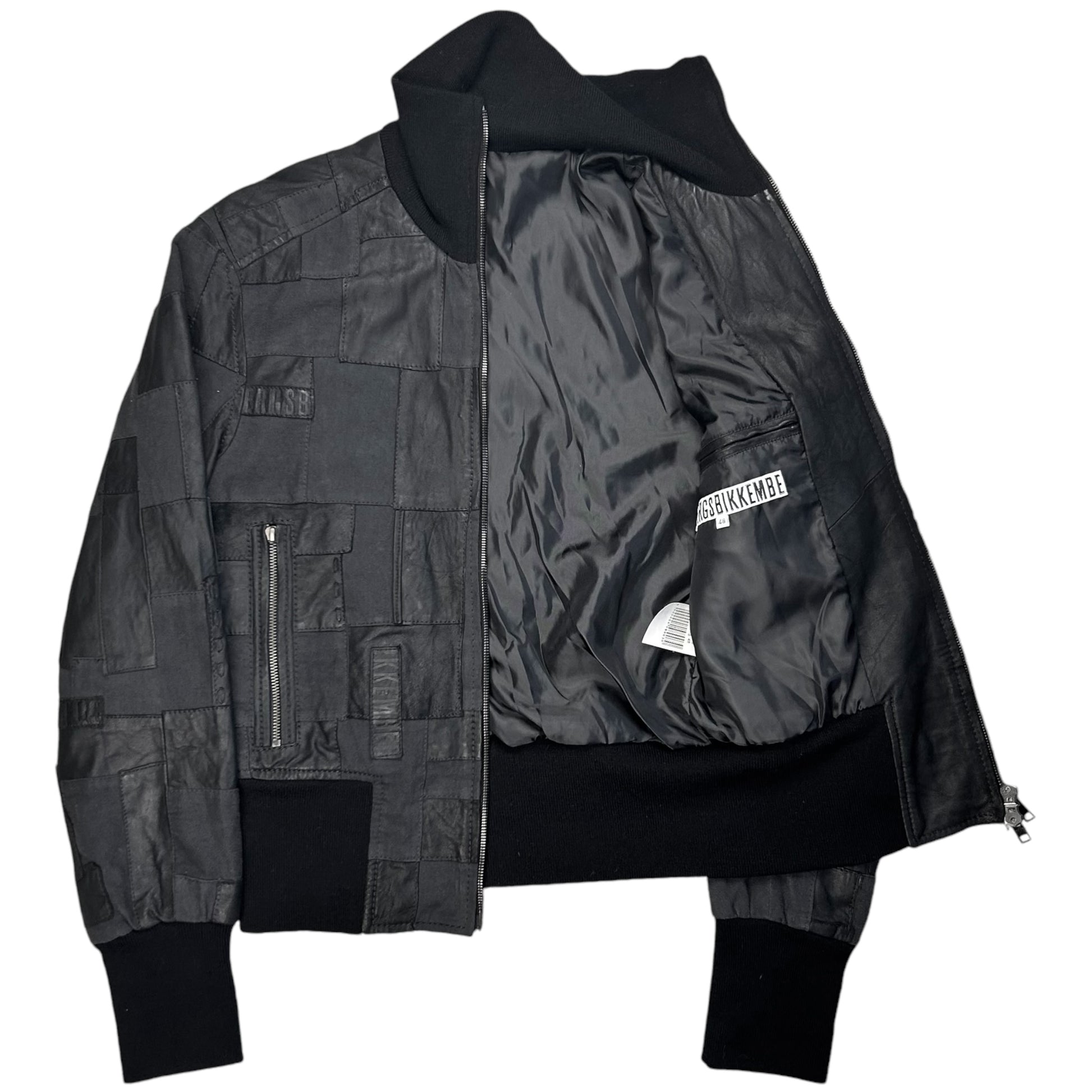 Dirk Bikkembergs Patchwork Leather Flight Jacket – Vertical Rags