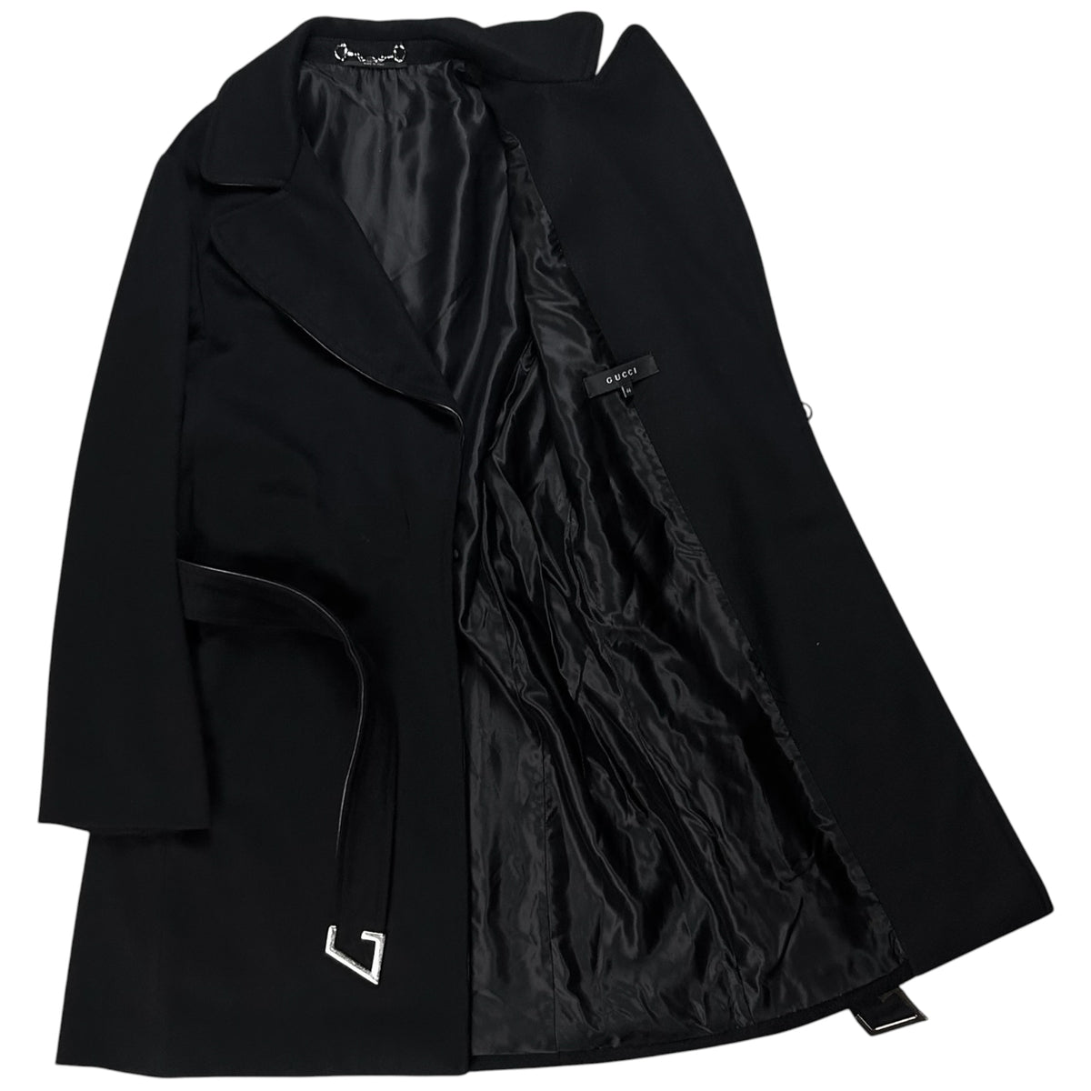 Gucci by Frida Giannini Leather Trimmed G-Belt Coat - AW10