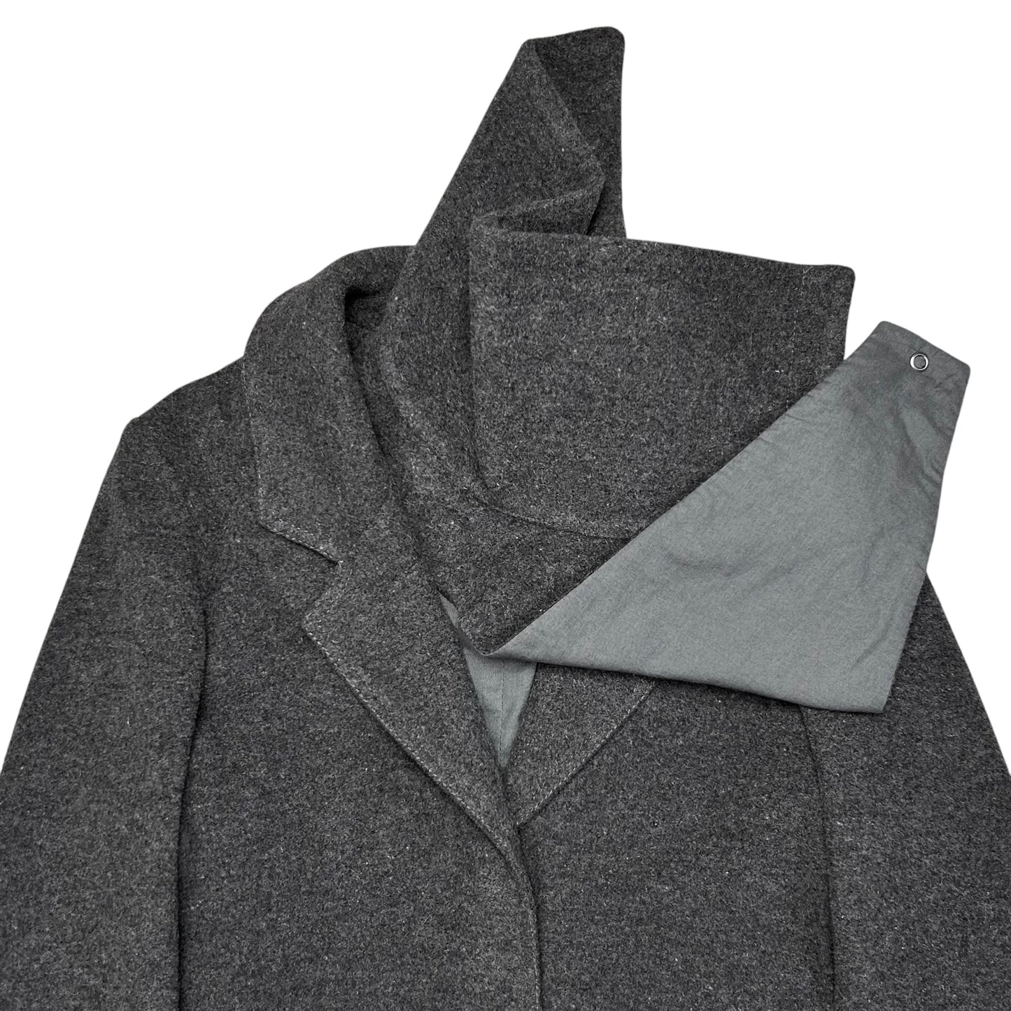 MM6 Maison Martin Margiela Detachable Scarf Collar Cashmere Coat - AW11