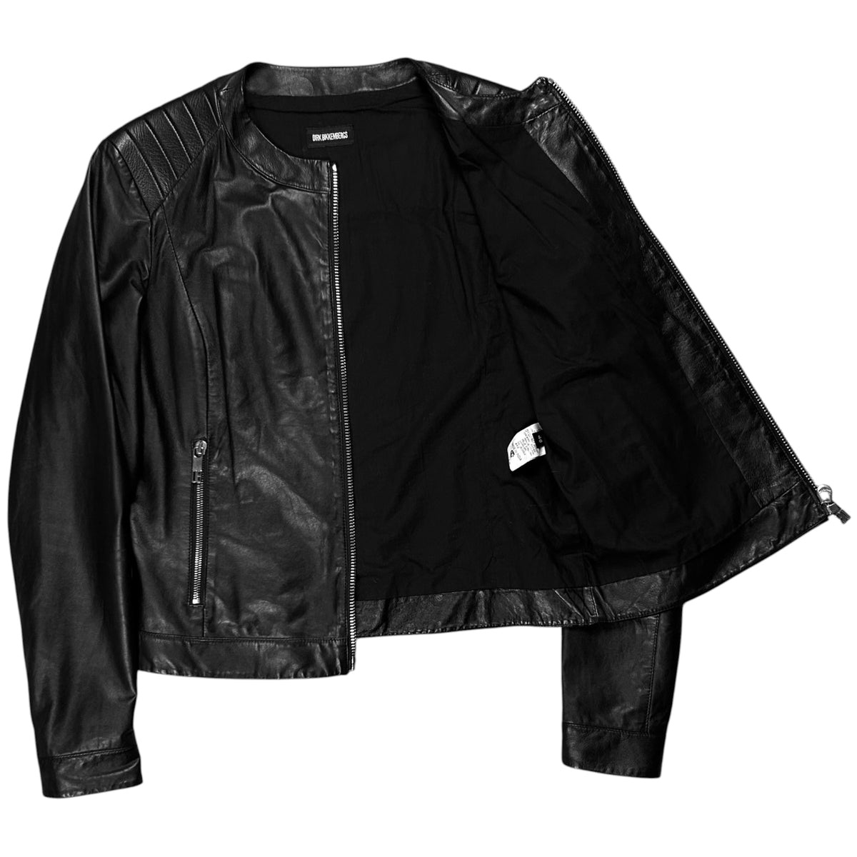 Dirk Bikkembergs Shoulder Qulted Moto Leather Jacket - AW09