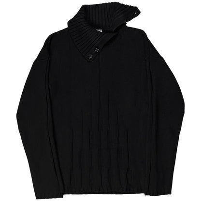 Jil Sander Aymmetric Button Collar Knit Sweater