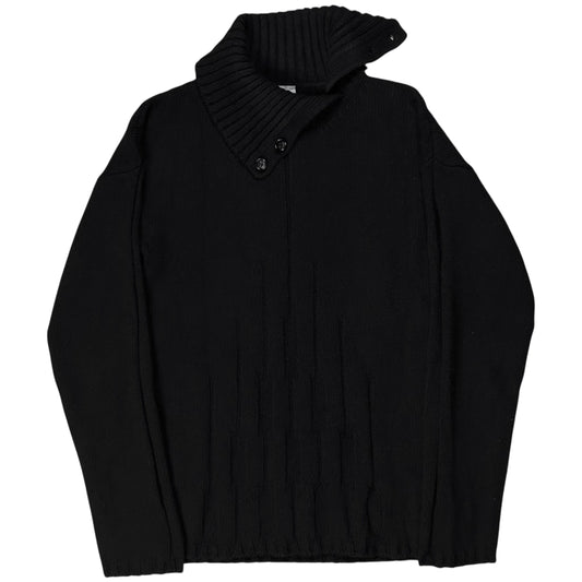 Jil Sander Aymmetric Button Collar Knit Sweater