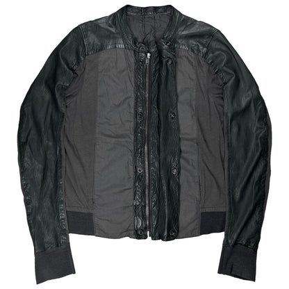 Rick Owens Cropped Hybrid Leather Bomber Jacket