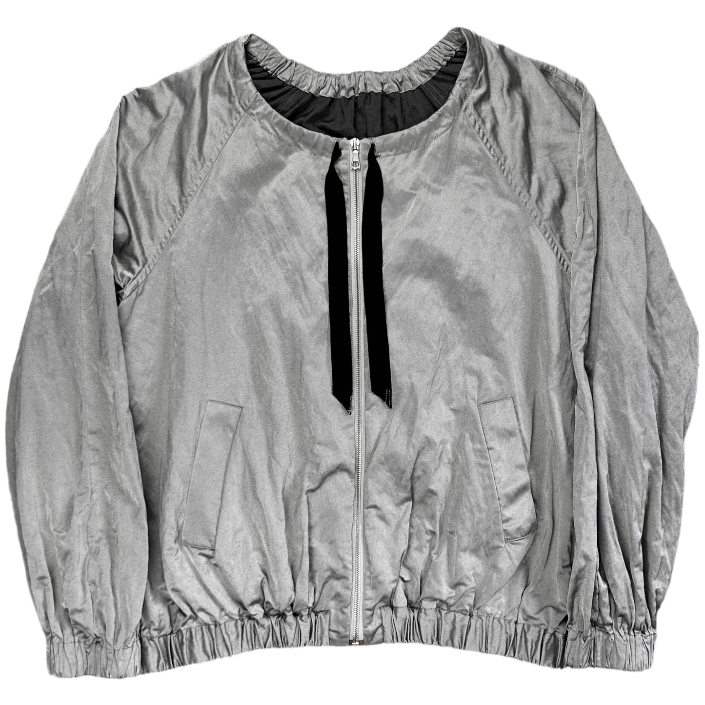 Dries Van Noten Metallic Cinched Drawstring Bomber Jacket