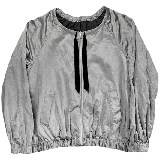 Dries Van Noten Metallic Cinched Drawstring Bomber Jacket