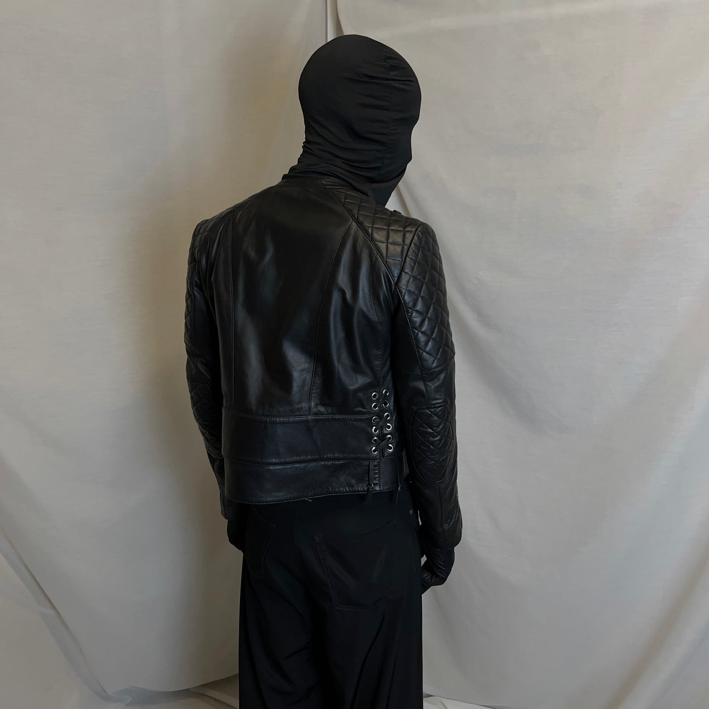 Balenciaga Quilted Bondage Lace Leather Jacket - AW12