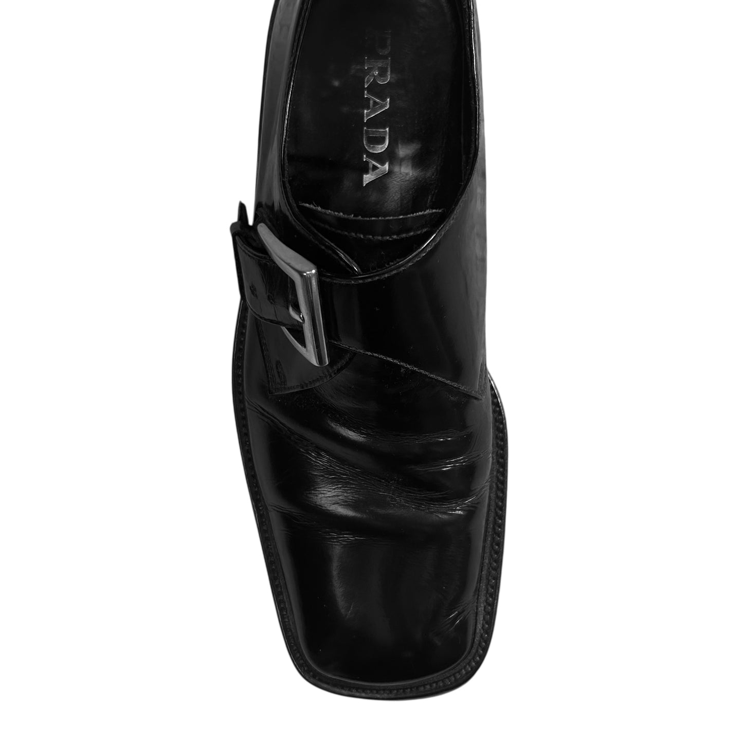 Prada Squared Monk Strap Derbies
