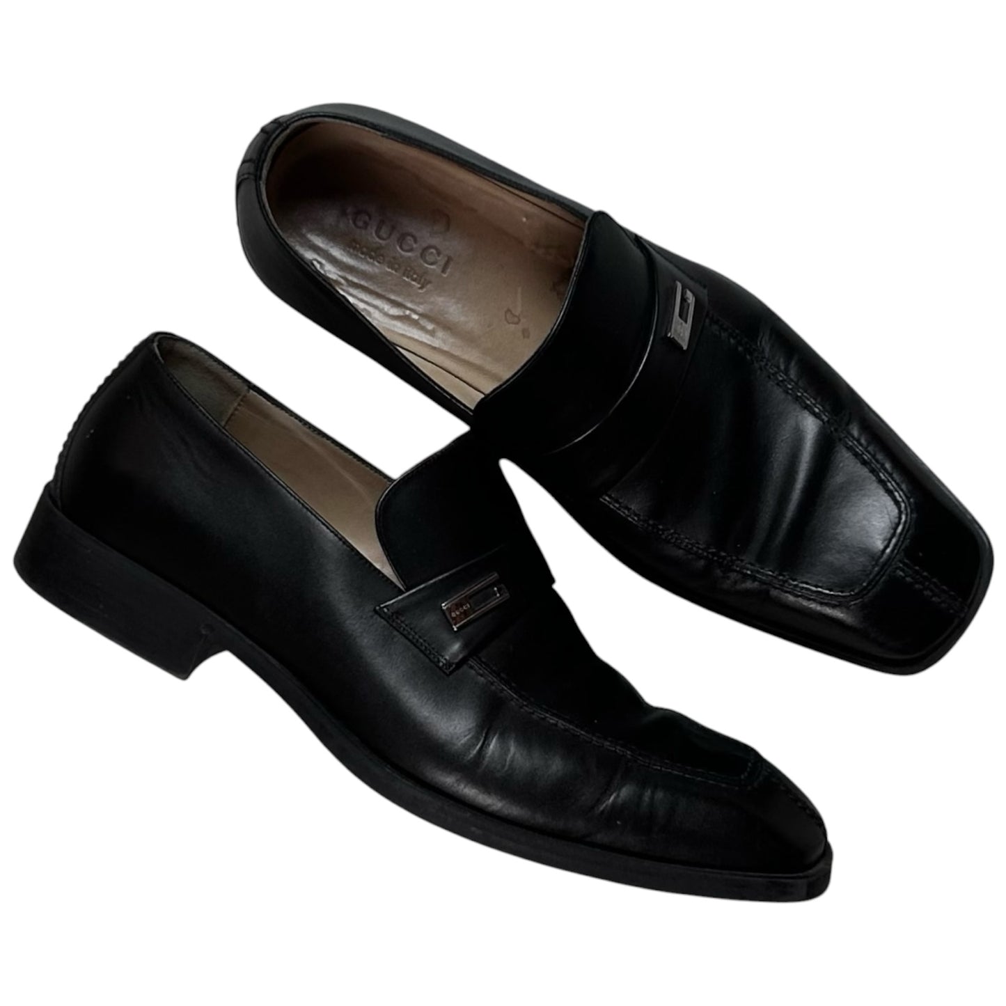 Gucci by Tom Ford G-Logo Metal Pin Loafers - 90s