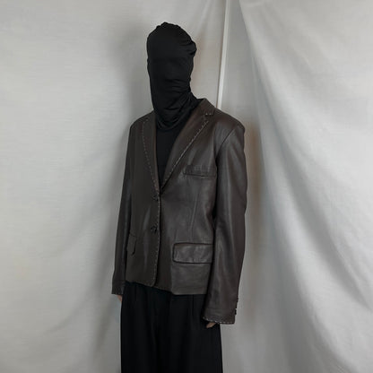 Jil Sander Contrast Stitch Leather Blazer - SS02