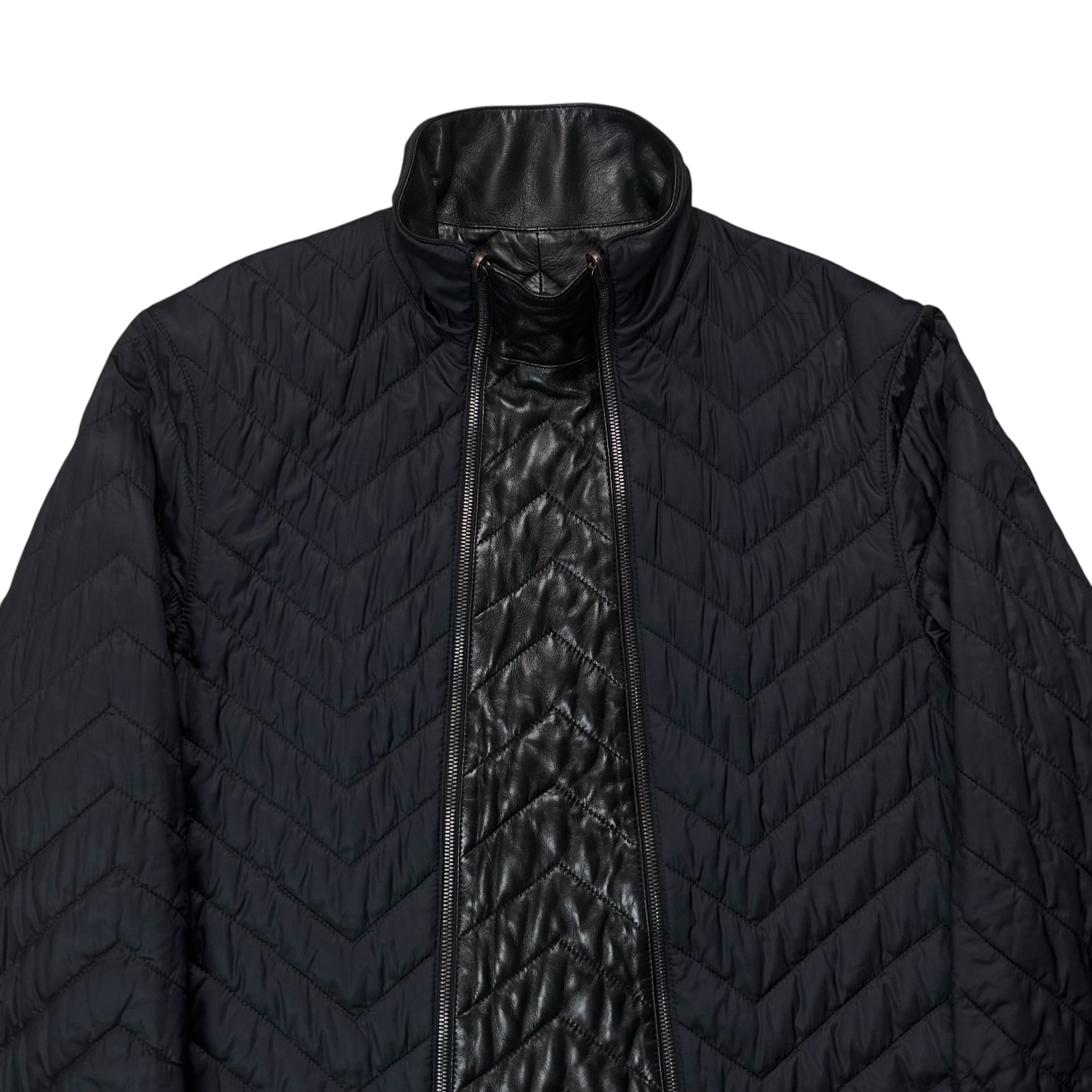 Jil Sander by Raf Simons Quilted Dual Zip Leather Jacket - AW07
