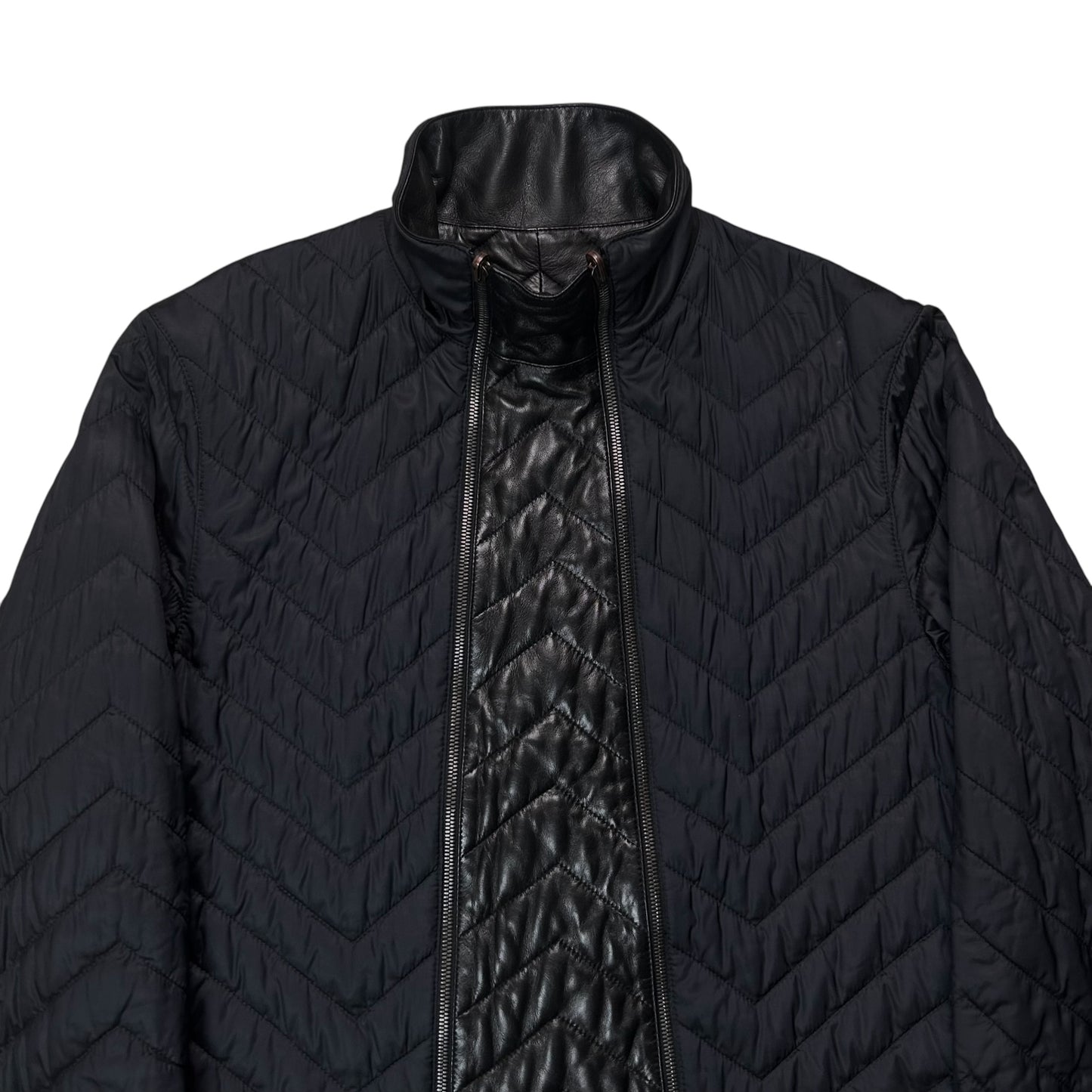 Jil Sander by Raf Simons Quilted Dual Zip Leather Jacket - AW07