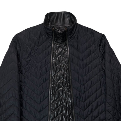 Jil Sander by Raf Simons Quilted Dual Zip Leather Jacket - AW07