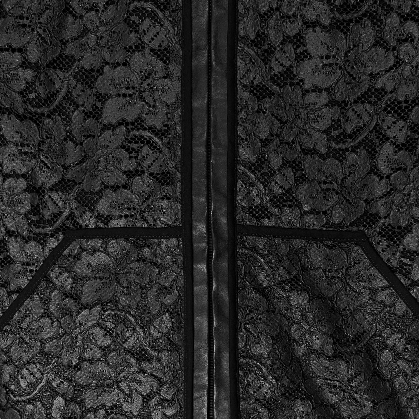 Maison Margiela Hooded Lace Zip Leather Jacket - SS16