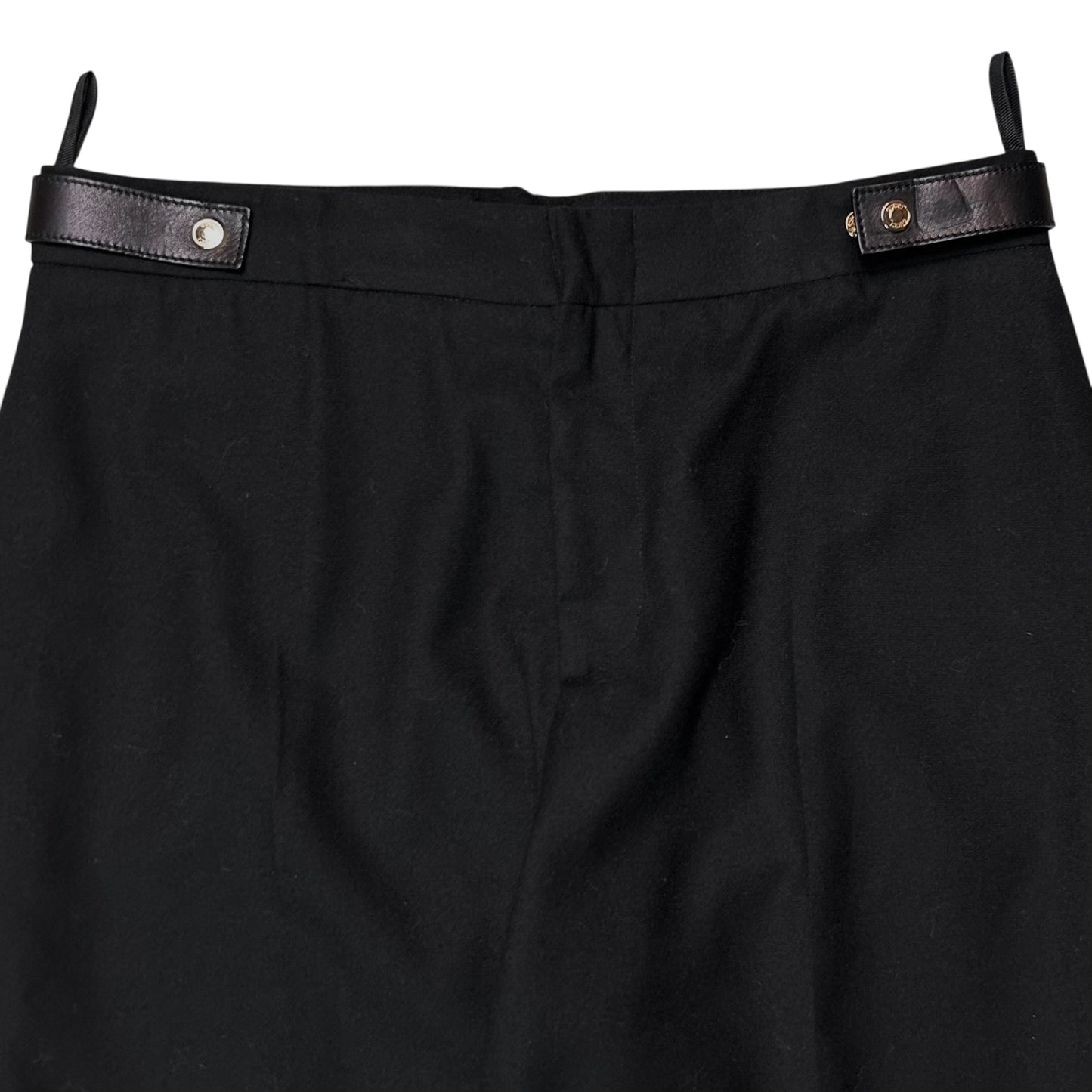 Gucci by Tom Ford Leather Waist Strap Cashmere Trousers - 90s