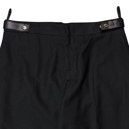 Gucci by Tom Ford Leather Waist Strap Cashmere Trousers - 90s