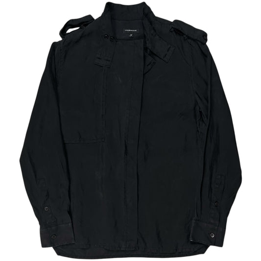 Kris Van Assche Chest Layered Military Strap Silk Shirt