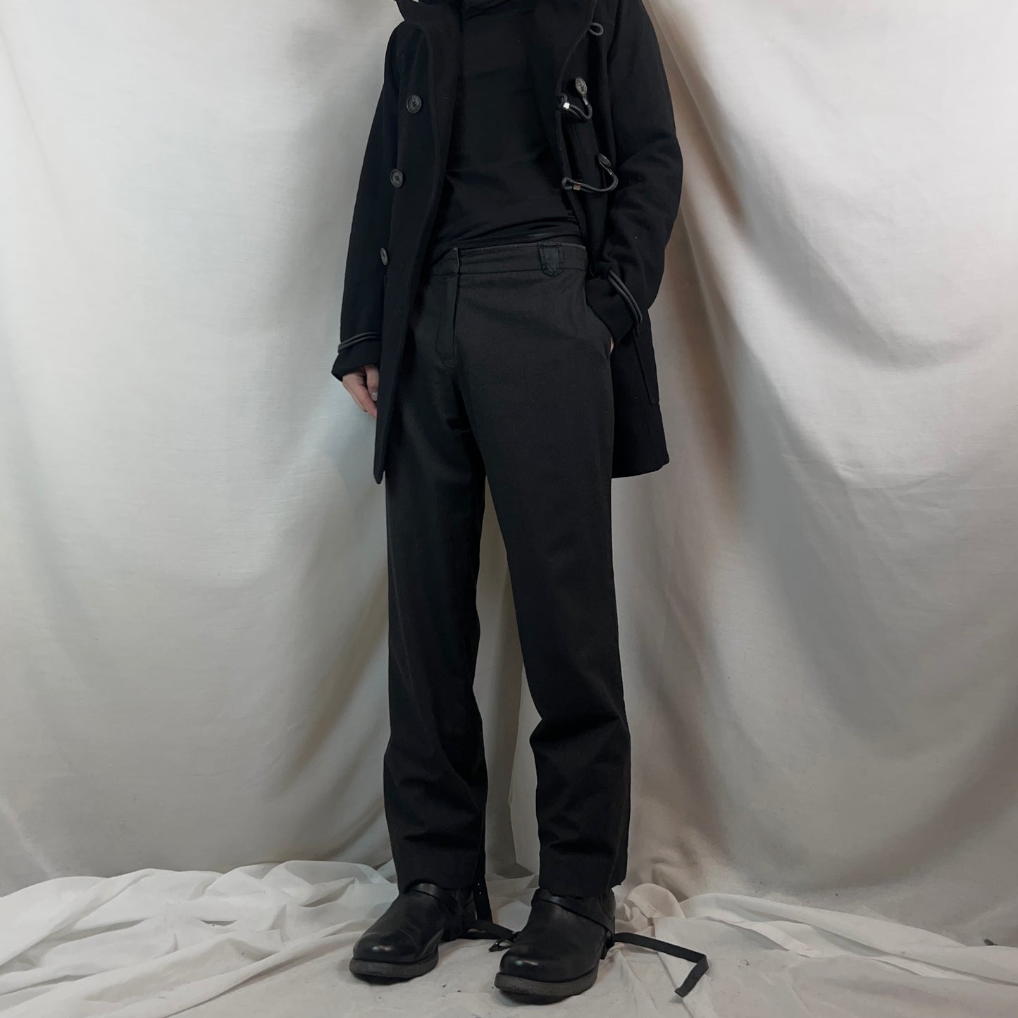Jil Sander Straight Exaggerated Belt Loop Pants - 2000s