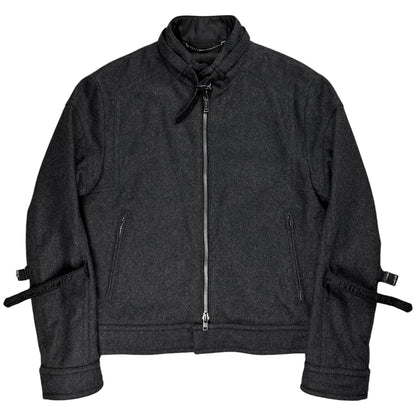 Dirk Bikkembergs Multi Belted Wool Flight Jacket