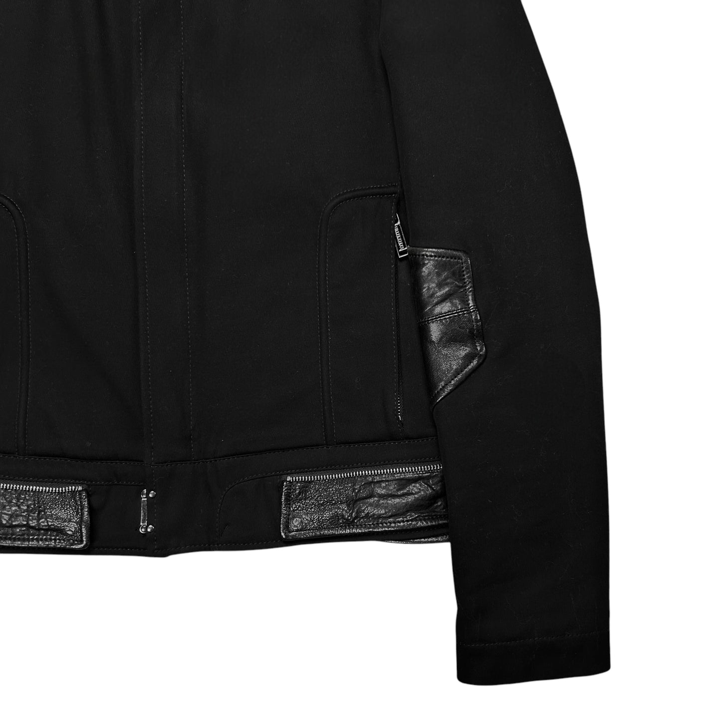 Dirk Bikkembergs Leather Patched Zip Biker Jacket