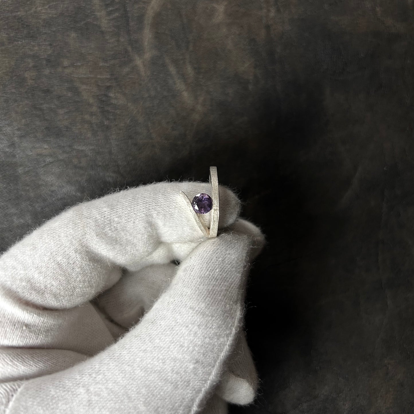 Two Branched Amethyst Stone Ring