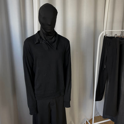 Ann Demeulemeester Deconstructed Collar Cashmere Blend Sweater