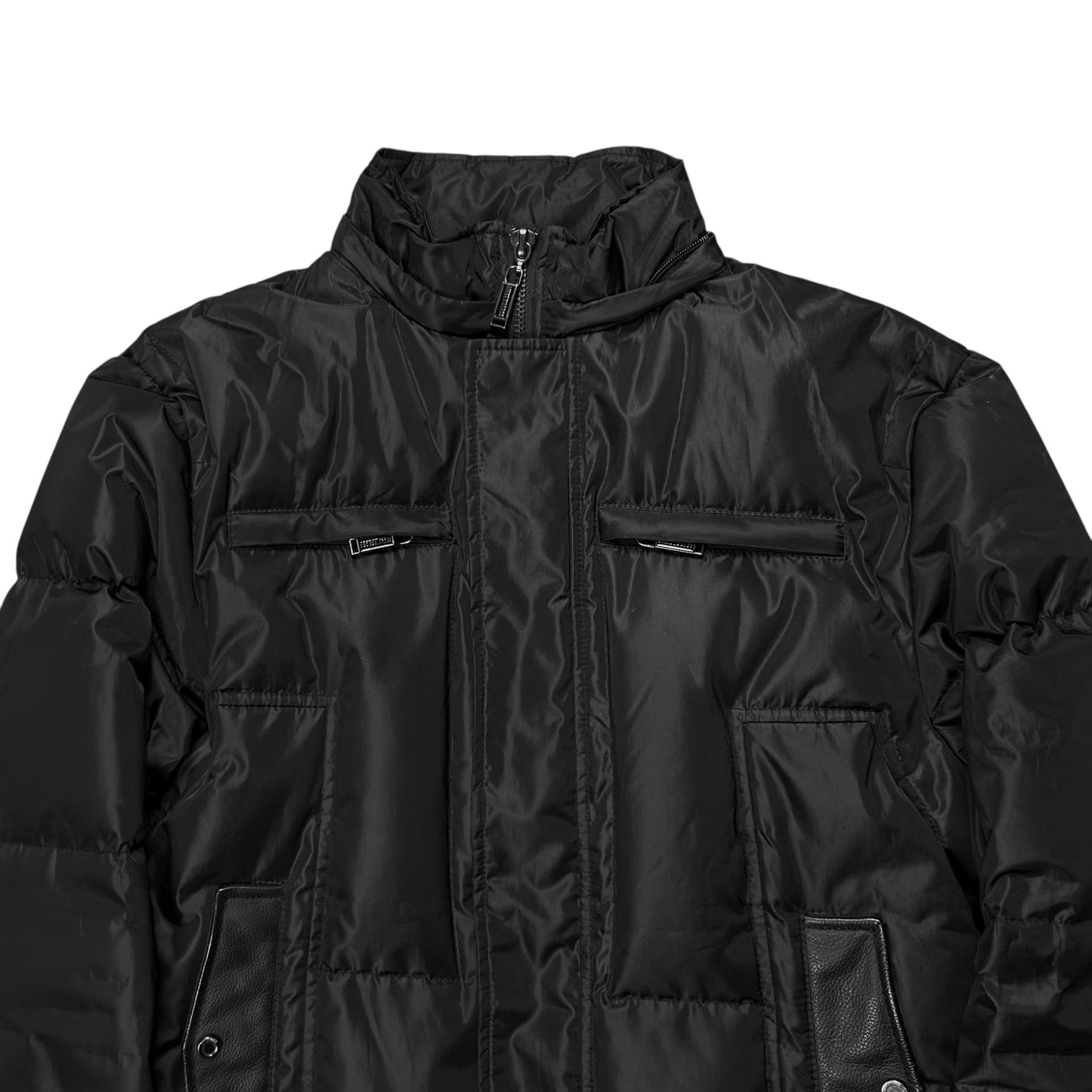 Dirk Bikkembergs Belted Rabbit Fur Hood Puffer Jacket - AW09