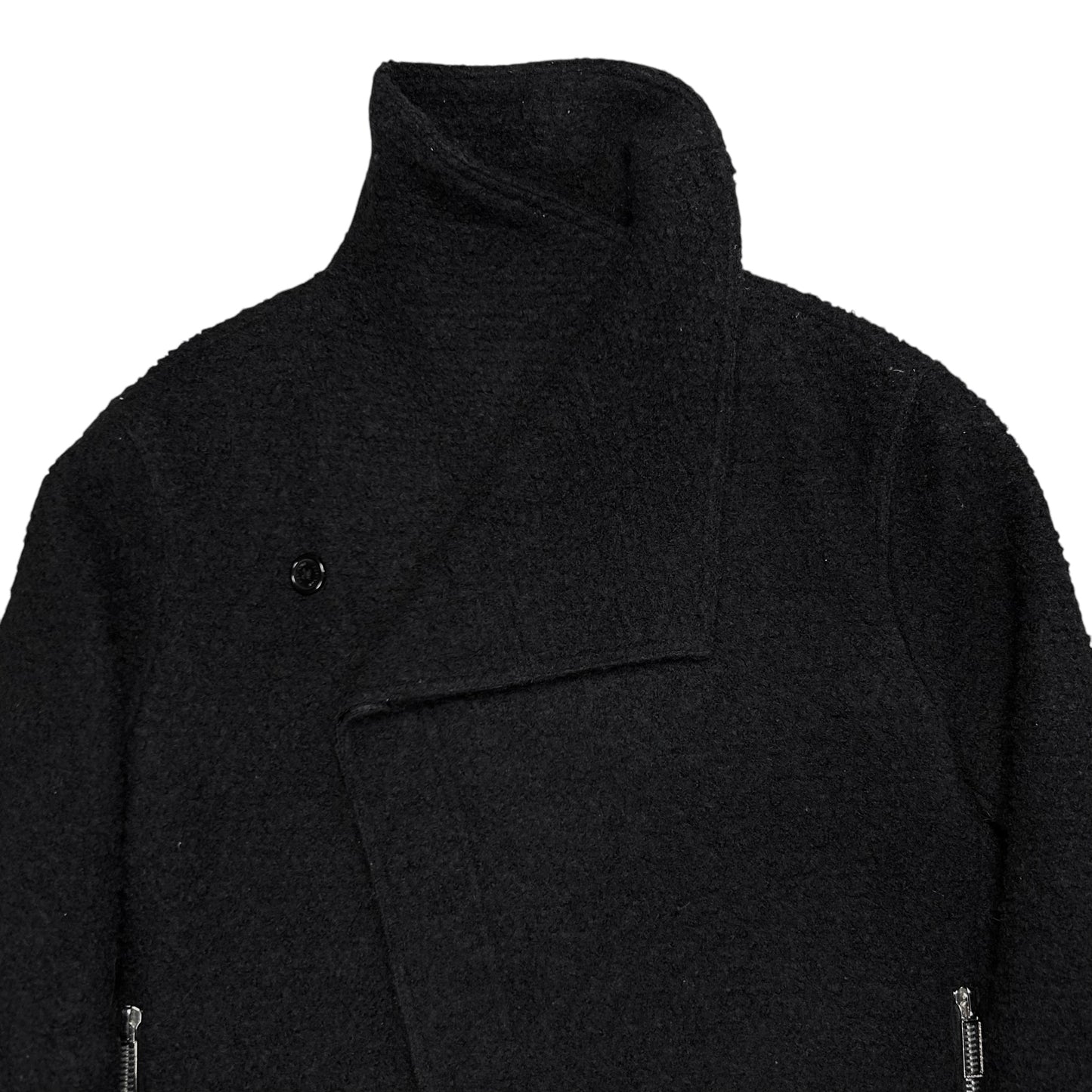 Dior Homme Asymmetric Drape Collar Mohair Jacket - AW09