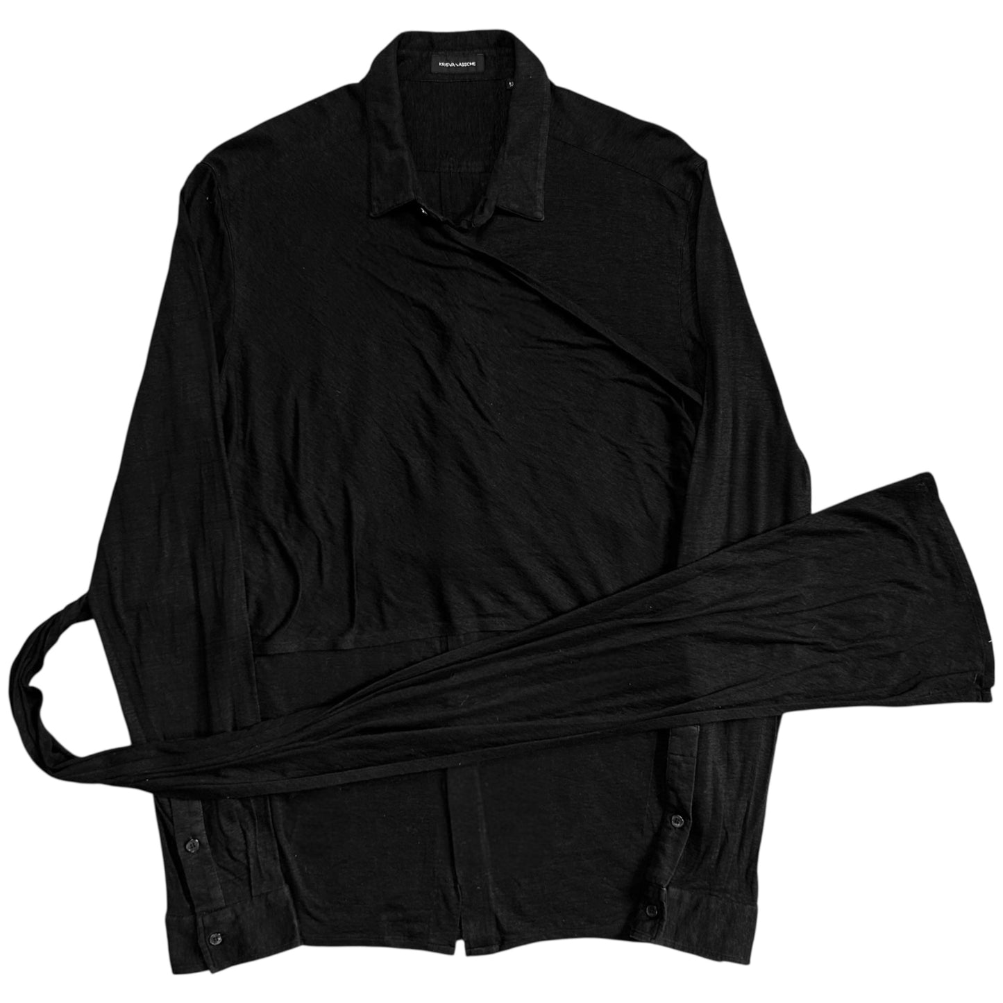 Kris Van Assche Asymmetric Wrap Layer Scarf Shirt