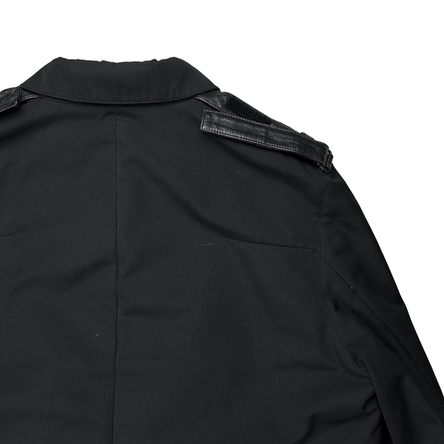 Dior Homme Leather Panel Strap Work Jacket - AW02