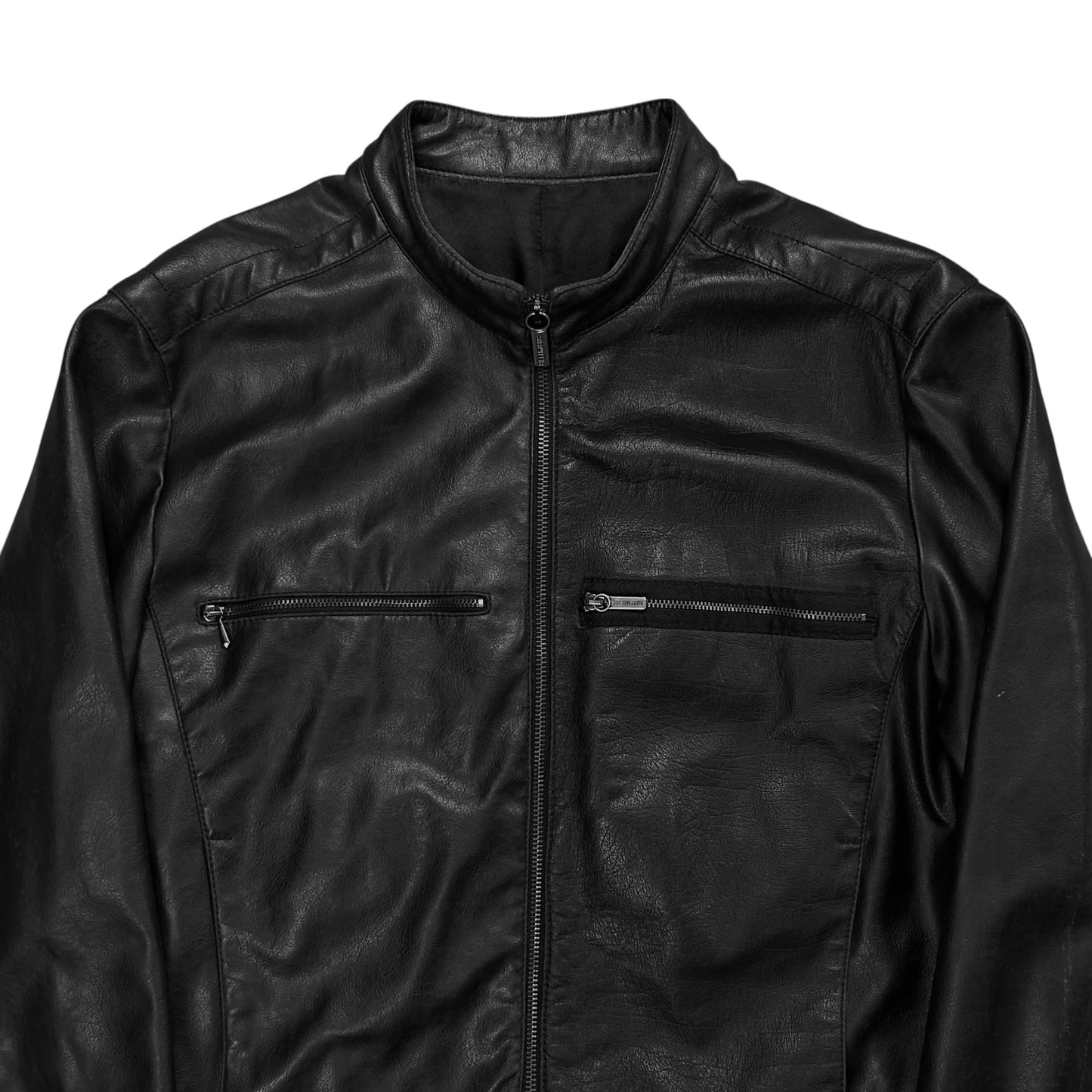 Dirk Bikkembergs Cropped Cafe Leather Jacket