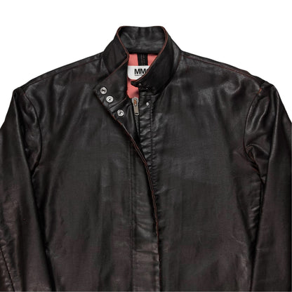 MM6 Maison Martin Margiela Strapped Waxed Cafe Jacket - AW14