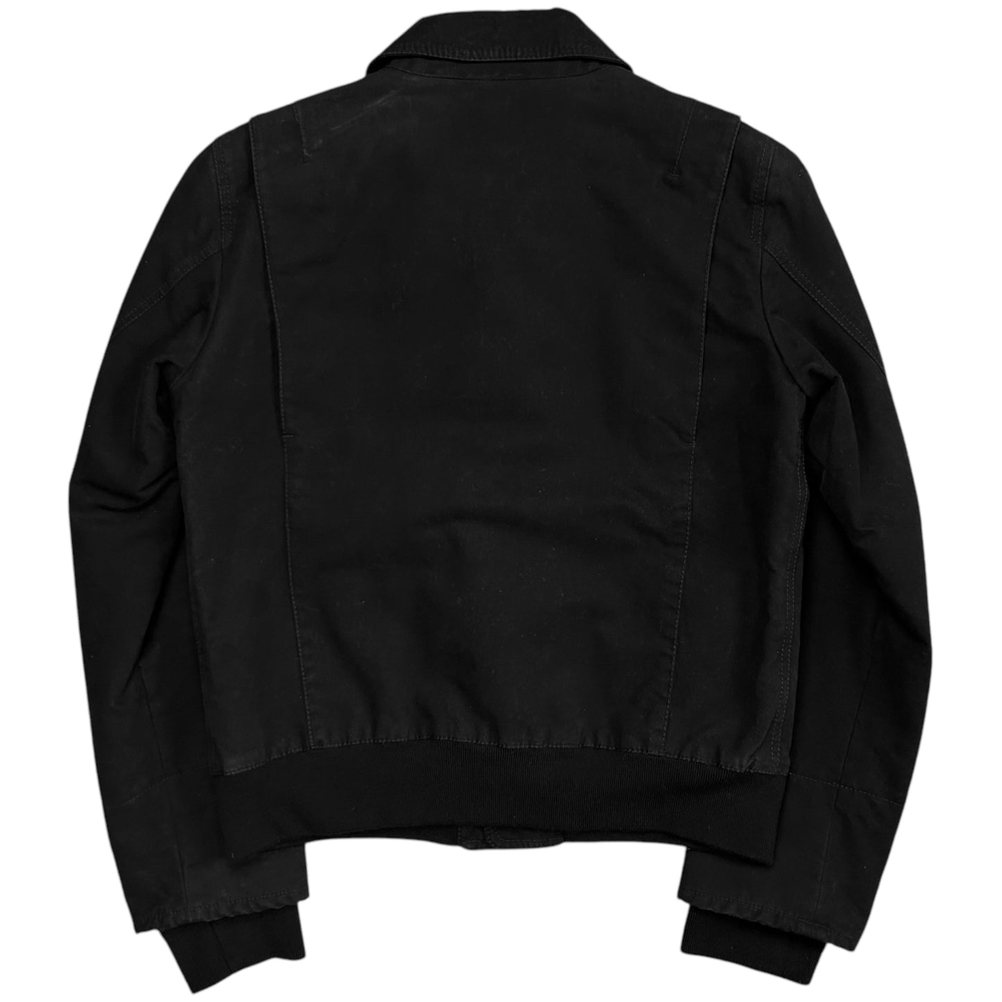 Prada Layered Panel Pocket Moleskin Bomber Jacket