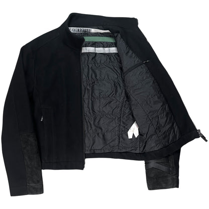 Dirk Bikkembergs Suede Patch Wool Bomber Jacket - AW04