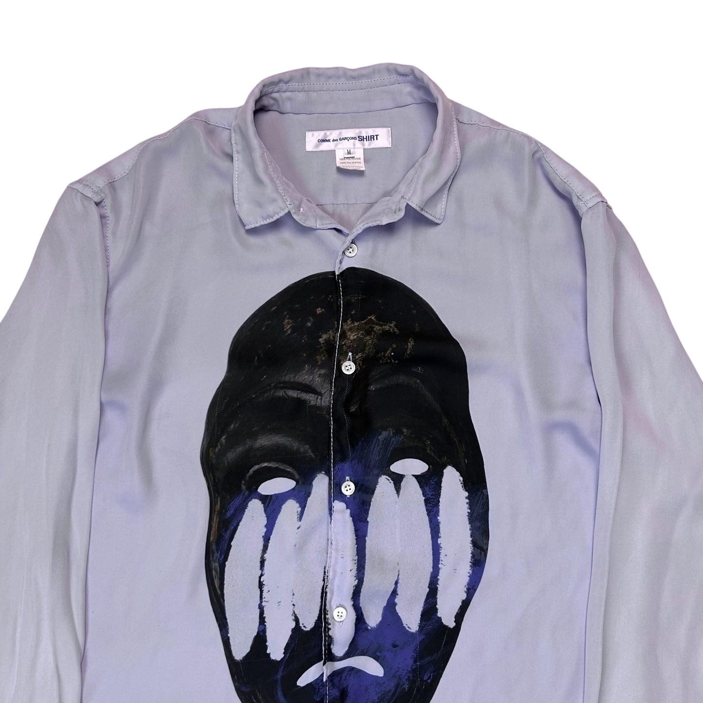Comme des Garcons Shirt Disorted Face Fluid Shirt - SS19