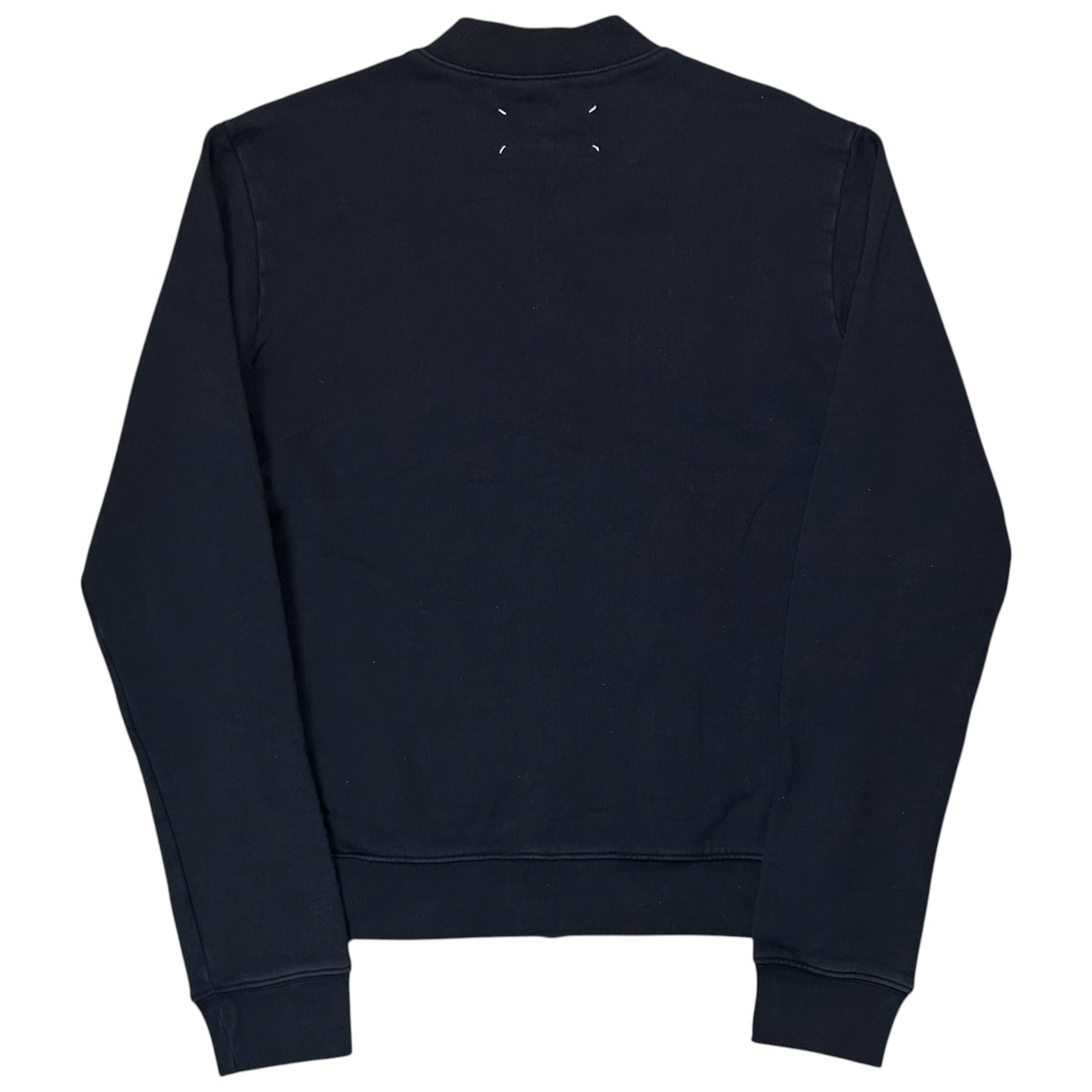 Maison Margiela Leather Elbow Patch Zip Sweater - SS16