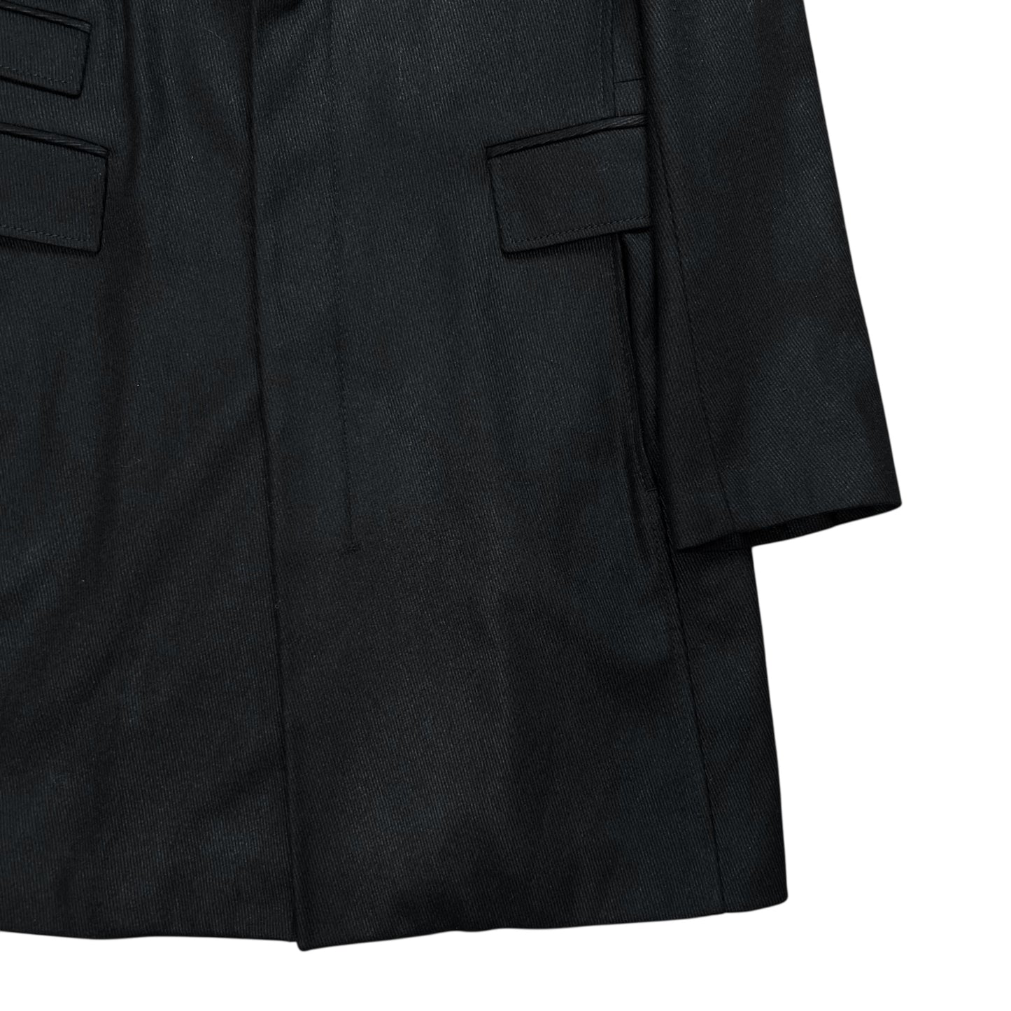 Dirk Bikkembergs Mink Fur Collar Wool Coat - AW08